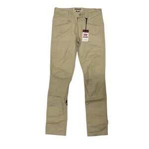 NWT Vintage Parasuco Women's Tan Embroidered Pants size 23